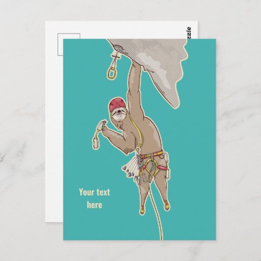 Sloth Rock Climber Tragegerät Postkarte (Vorne/Hinten)