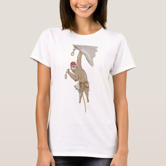 Sloth Rock Climber Tragegerät T-Shirt (Vorderseite)