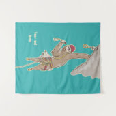 Sloth Rock Climber Tragegerät Wandteppich (Vorderseite (Horizontal))