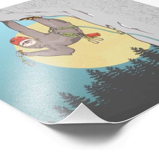 Sloth Rock climbing Fotodruck (Ecke)