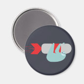 Sloth Rocket Magnet (Vorderseite/Rückseite)
