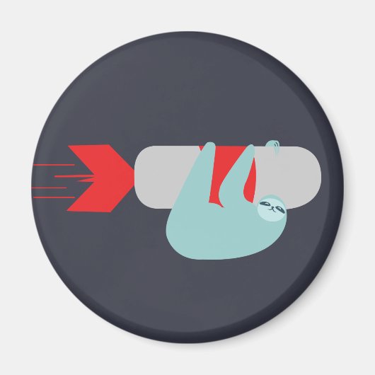 Sloth Rocket Magnet (Vorne)