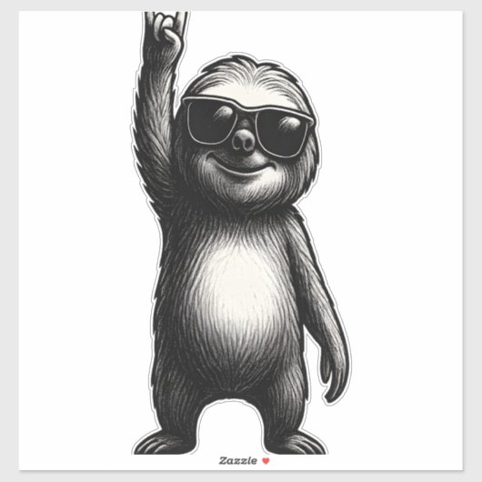 Sloth Rocking Dance Aufkleber (Blatt)