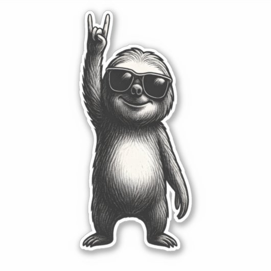 Sloth Rocking Dance Aufkleber (Vorderseite)