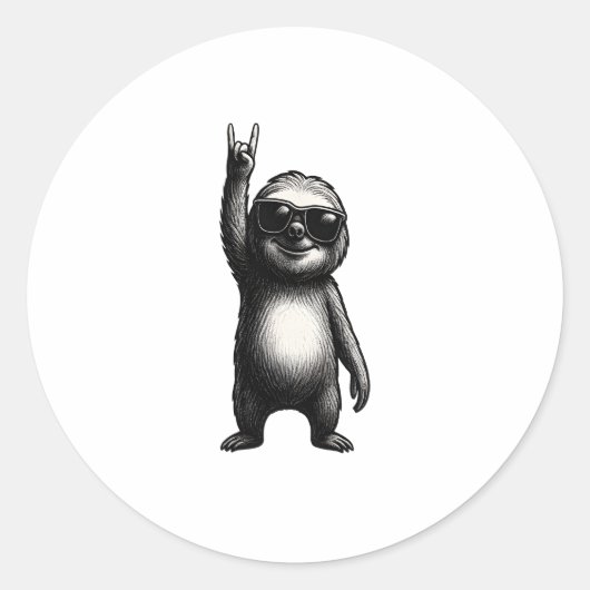 Sloth Rocking Dance Runder Aufkleber (Vorderseite)