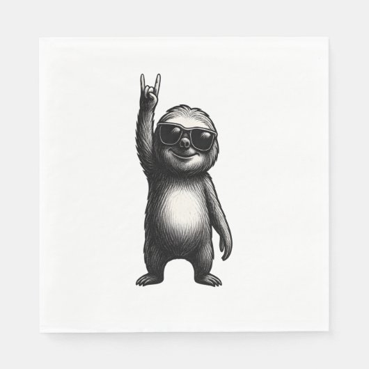 Sloth Rocking Dance Serviette (Vorderseite)