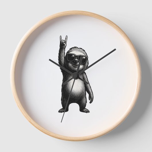 Sloth Rocking Dance Uhr (Vorderseite)
