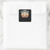 Sloth Roller Skate Funny Animals Roller Skate Quadratischer Aufkleber (Tasche)