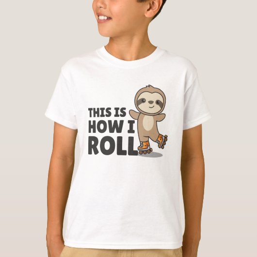Sloth Roller Skate Funny Animals Roller Skate T-Shirt (Vorderseite)