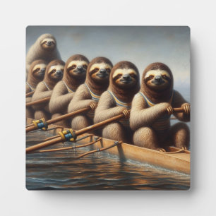Sloth Rowing Team Fotoplatte