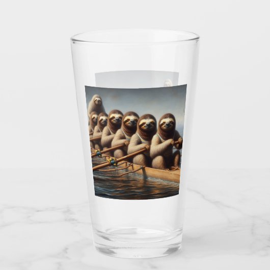 Sloth Rowing Team Glas (Vorderseite)
