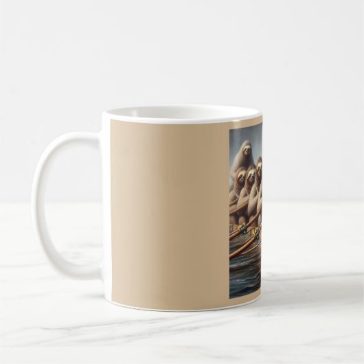 Sloth Rowing Team Kaffeetasse (Links)