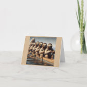 Sloth Rowing Team Karte (Vorderseite)