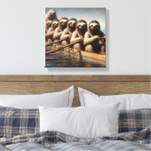 Sloth Rowing Team Leinwanddruck (Insitu (Schlafzimmer))