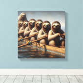 Sloth Rowing Team Leinwanddruck (Insitu (Holzboden))