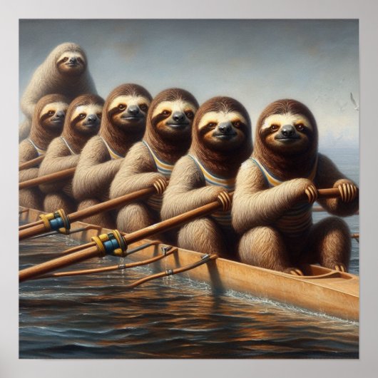 Sloth Rowing Team Poster (Vorne)