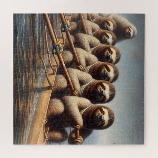 Sloth Rowing Team Puzzle (Horizontal)