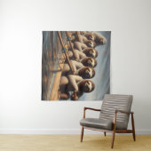 Sloth Rowing Team Wandteppich (Beispiel (Horizontal))