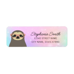 Sloth Rücksendeadressen-Aufklebers