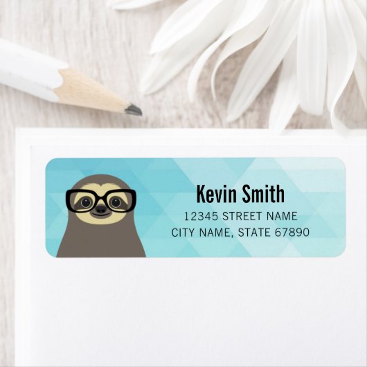 Sloth Rücksendeadressen-Aufklebers (Insitu)