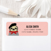 Sloth Rücksendeadressen-Aufklebers (Insitu)