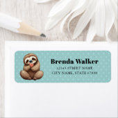 Sloth Rücksendeadressen-Aufklebers (Insitu)