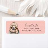 Sloth Rücksendeadressen-Aufklebers (Insitu)