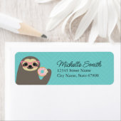 Sloth Rücksendeadressen-Aufklebers (Insitu)