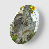 Sloth Runde Wanduhr (Winkel)
