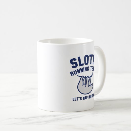 Sloth Running Team Kaffeetasse (VorderseiteRechts)