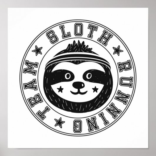 Sloth Running Team Poster (Vorne)
