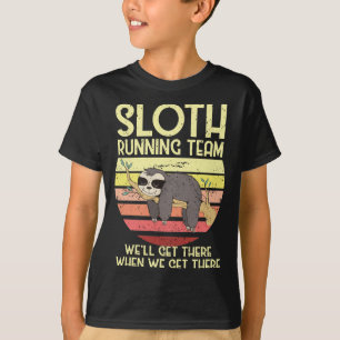 Sloth Running Team Runner Sloth müde Lazy Runners T-Shirt