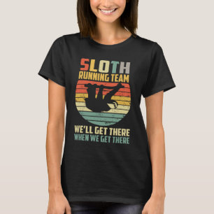 Sloth Running Team Shirt Vintag Sloth 60er 70er