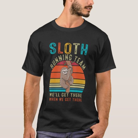 Sloth Running Team Workout T-Shirt (Vorderseite)