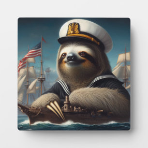 Sloth Sailor Fotoplatte