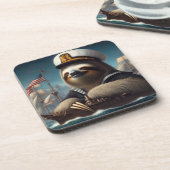 Sloth Sailor Getränkeuntersetzer (Linke Seite)