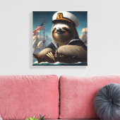 Sloth Sailor Leinwanddruck (Insitu (Wohnzimmer))