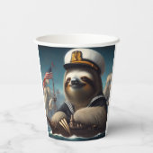 Sloth Sailor Pappbecher (Rückseite)
