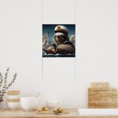 Sloth Sailor Poster (Küche)