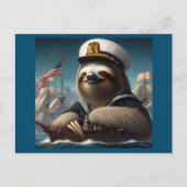 Sloth Sailor Postkarte (Vorderseite)