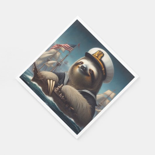 Sloth Sailor Serviette (Ecke)