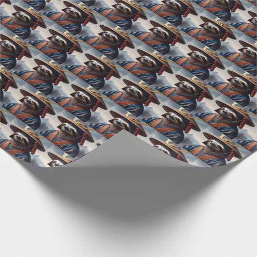 Sloth Samurai Geschenkpapier (Ecke)