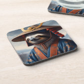 Sloth Samurai Getränkeuntersetzer (Linke Seite)