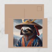 Sloth Samurai Postkarte (Vorne/Hinten)