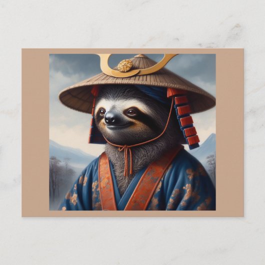 Sloth Samurai Postkarte (Vorderseite)