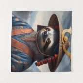 Sloth Samurai Wandteppich (Vorderseite (Horizontal))