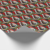 Sloth Santa Claus Geschenkpapier (Ecke)