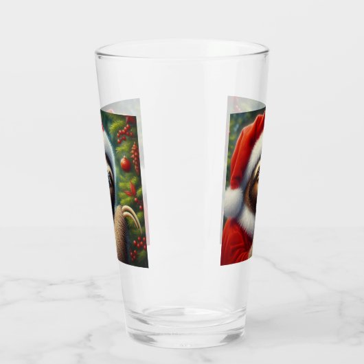 Sloth Santa Claus Glas (Links)