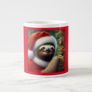 Sloth Santa Claus Jumbo-Tasse