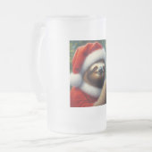 Sloth Santa Claus Mattglas Bierglas (Vorderseite Links)